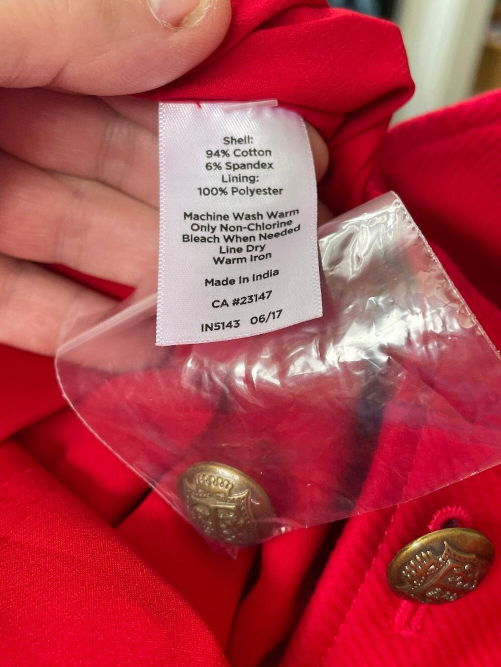 Talbots Solid Red Front Inverted Pleat w/Gold Buttons Skirt – NWT Size 22W - Picture 6 of 12